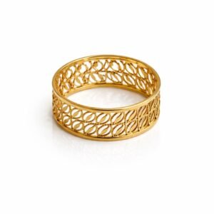 Bague d’or 21k, feuilles, taille 5, 1.81g