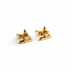 Boucles d’oreilles inspiration V d’or 18k, 1.49g