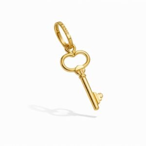 Pendentif clé d’or 18k, 1.09g