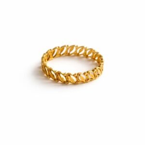 Bague feuilles d’or 18k, taille 5.5, 1.72g