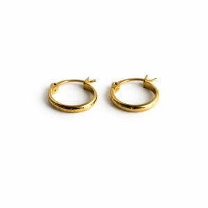 Anneaux d’or 18k style grec, 12mm, 0.68g