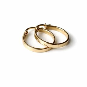 Grandes créoles style love d’or 18k, 30mm, 2.6g