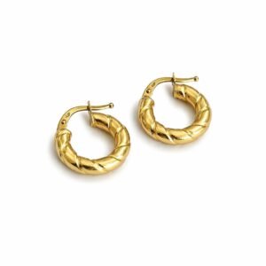 Anneaux d’or 18k, 12mm, 1.58g