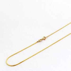 Chaîne plate d’or 18k, 40cm, 1.20g