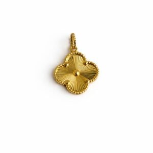 Pendentif trèfle d’or 18k, 15mm, 1.19g
