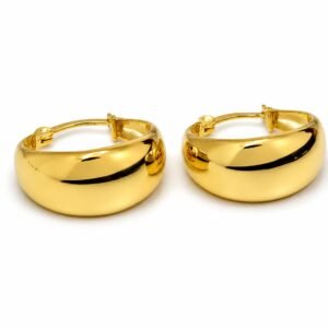 Boucles d’oreilles dôme d’or 18k, 18mm, 2.80g