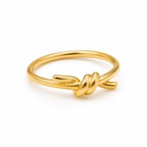 Bague d’or 18k, noeud , taille 7.5, 2.04g