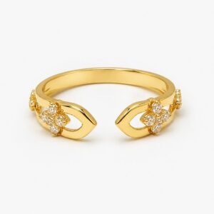 Bague d’or 18k, taille 6, 1.49g
