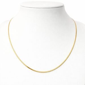 Chaîne plate fine d’or 18k , 45cm, 1.42g