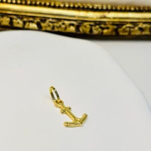 Pendentif ancre en or 18k, petit format 0.79g