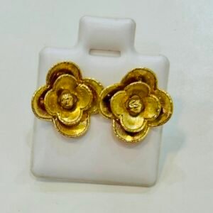 Boucles fleurs 18k 2.04g