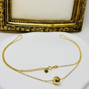 Collier à boules d’or 18k ajustable 3.5g