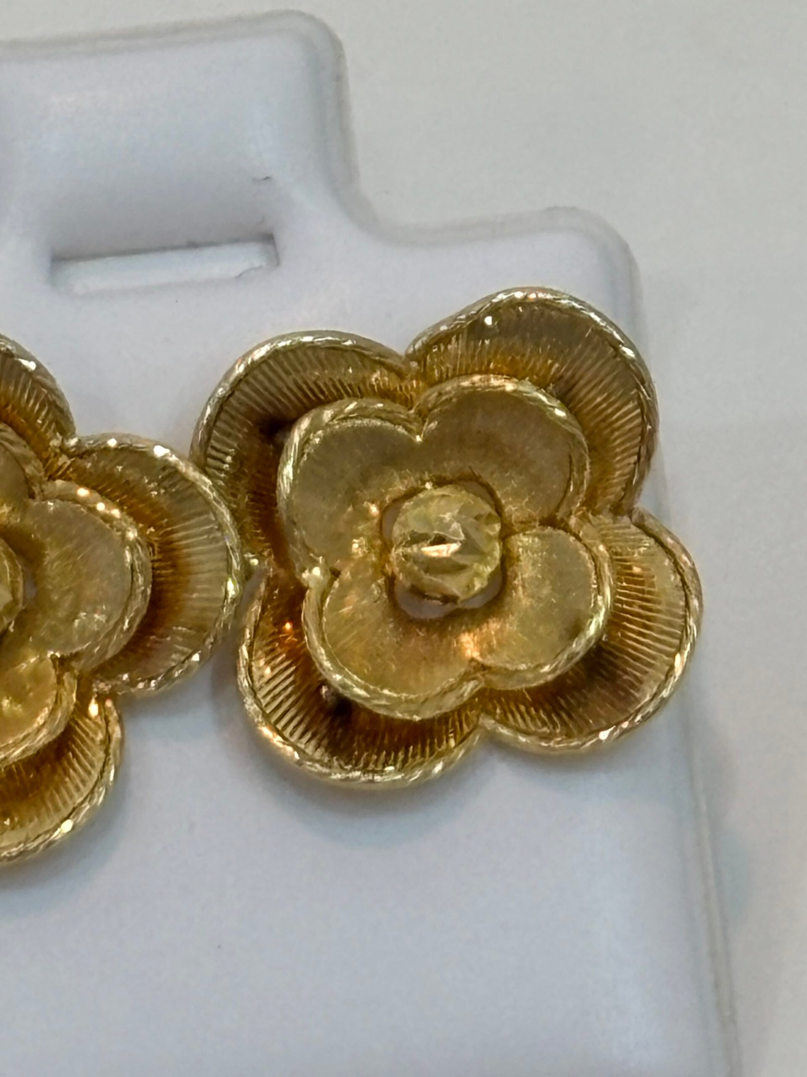 Boucles fleurs 18k 2.04g - Image 2