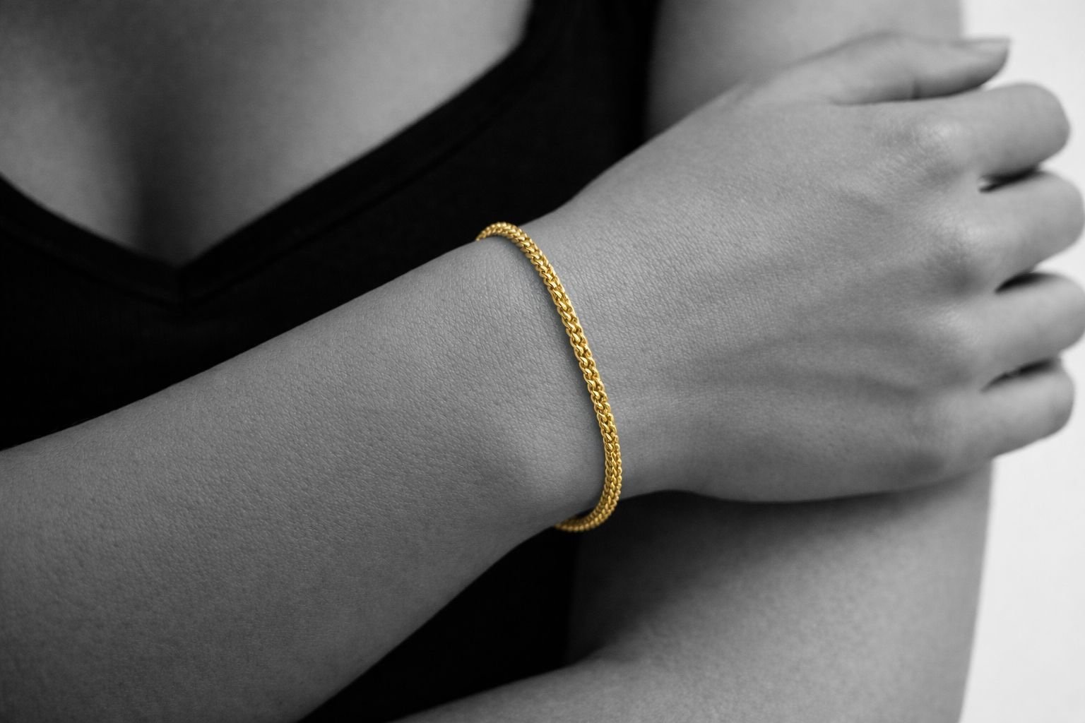 Bracelet franco d’or 18k, 20 cm, 2.6g - Image 2