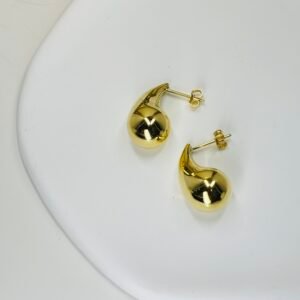 Boucles d’oreilles gouttes d’or 18k 2.06g taille moyen 2cm