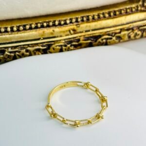 Bague hardware d’or 18k taille 7 , 1.45g