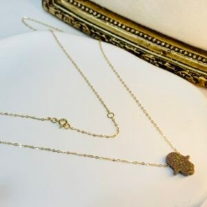 Collier d’or 18k hamsa 45cm