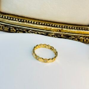 Bague d’or 18k rayon de miel, taille 7.5, 2.17g