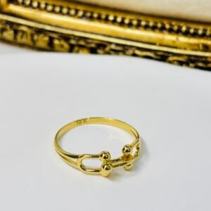 Bague d’or 18k hardware 1.65g taille 8