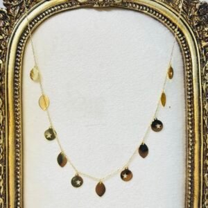 Chaîne ras de cou en or 18k motif étoiles 38cm 3.03g