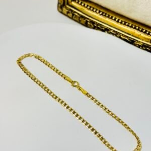 Bracelet cubain d’or 18k , 19 cm 0.93g