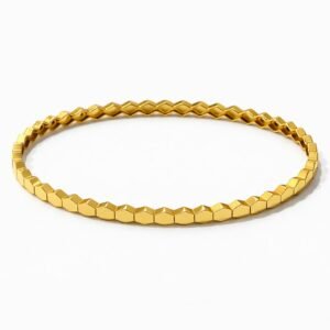 Bracelet rayons de miel en or 18k, taille 16, 7.24g