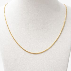 Chaîne box d’or 18k, 40 cm , 1g