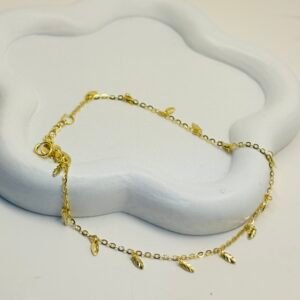 Bracelet feuilles 1.30g ajustable 16-18cm