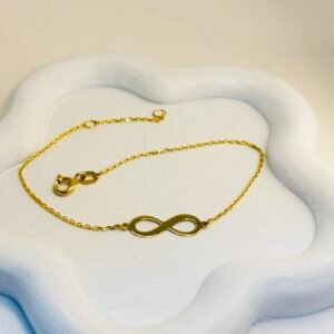 Bracelet d’or 18k infini , 16 à 18 cm,0.96g