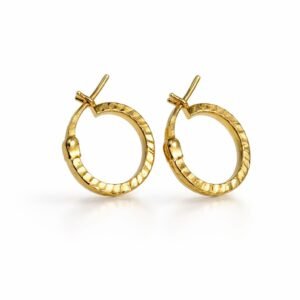 Anneaux d’oreilles d’or 18k, 12mm, 1.10g