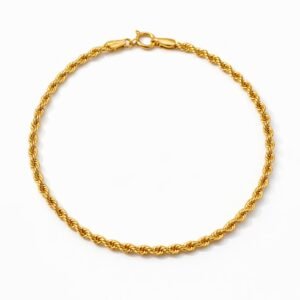 Bracelet torsadé d’or 18k, 19 cm, 1.13g
