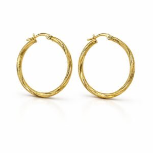 Grandes créoles d’or 18k, 25mm, 1.34g