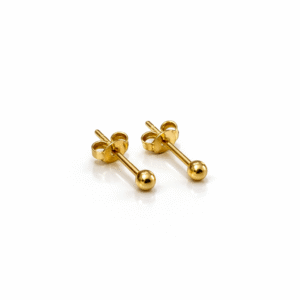 Boucles d’oreilles boules d’or 18k, 0.68g