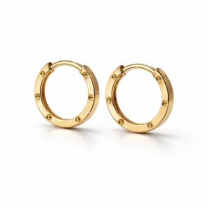 Anneaux d’oreilles d’or 18k, 12mm, 1.37g