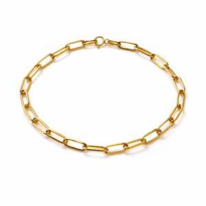 Bracelet paperclip d’or 18k,  1.40g, 19 cm