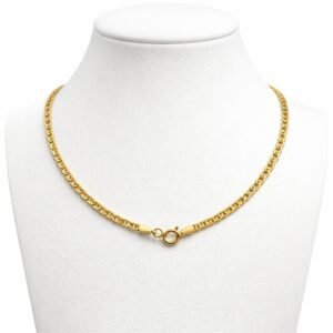 Chaîne ras de cou grain de café d’or 18k, 40cm, 2.71g, épaisseur 2mm