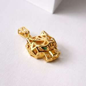 Pendentif panthère d’or 18k, grand format, 5.77g