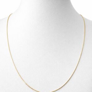 Chaîne miroir d’or 18k fine, 1mm, 45cm , 1.56g