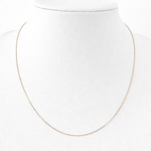 Chaîne box d’or 18k, 40cm, 0.90g