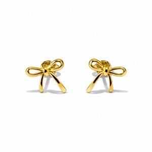 Boucles d’oreilles noeuds d’or 18k, 1.03g