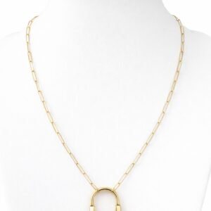 Collier style lock d’or 18k, 45cm, 3.39g