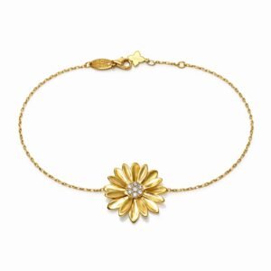 Bracelet fleur d’or 18k, 3.61g, 17.5-19cm