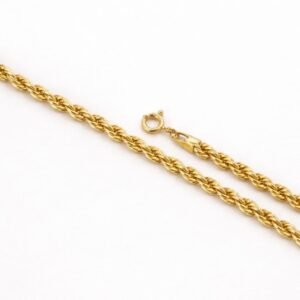Chaîne torsade d’or 18k, 50cm, 3.45g