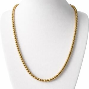 Collier à boules d’or 18k, ajustable 40-50cm, 6.48g