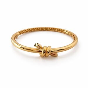 Bracelet rigide noeud d’or 18k, taille 16 petit poignet , 9.84g