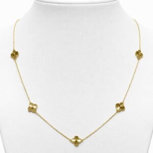 Collier à cinq trèfles d’or 18k, 3.59g