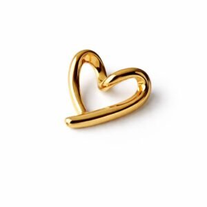 Pendentif cœur d’or 18k, 20mm, 0.76g