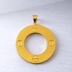 Grand pendentif d’or 18k, style illimité 30mm, 3.25g