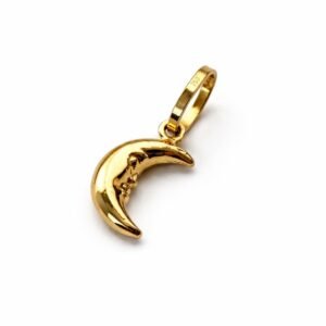 Pendentif lune d’or 18k, 0.87g