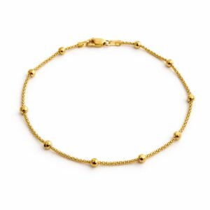Bracelet d’or 18k avec billes, 2.07, 19cm
